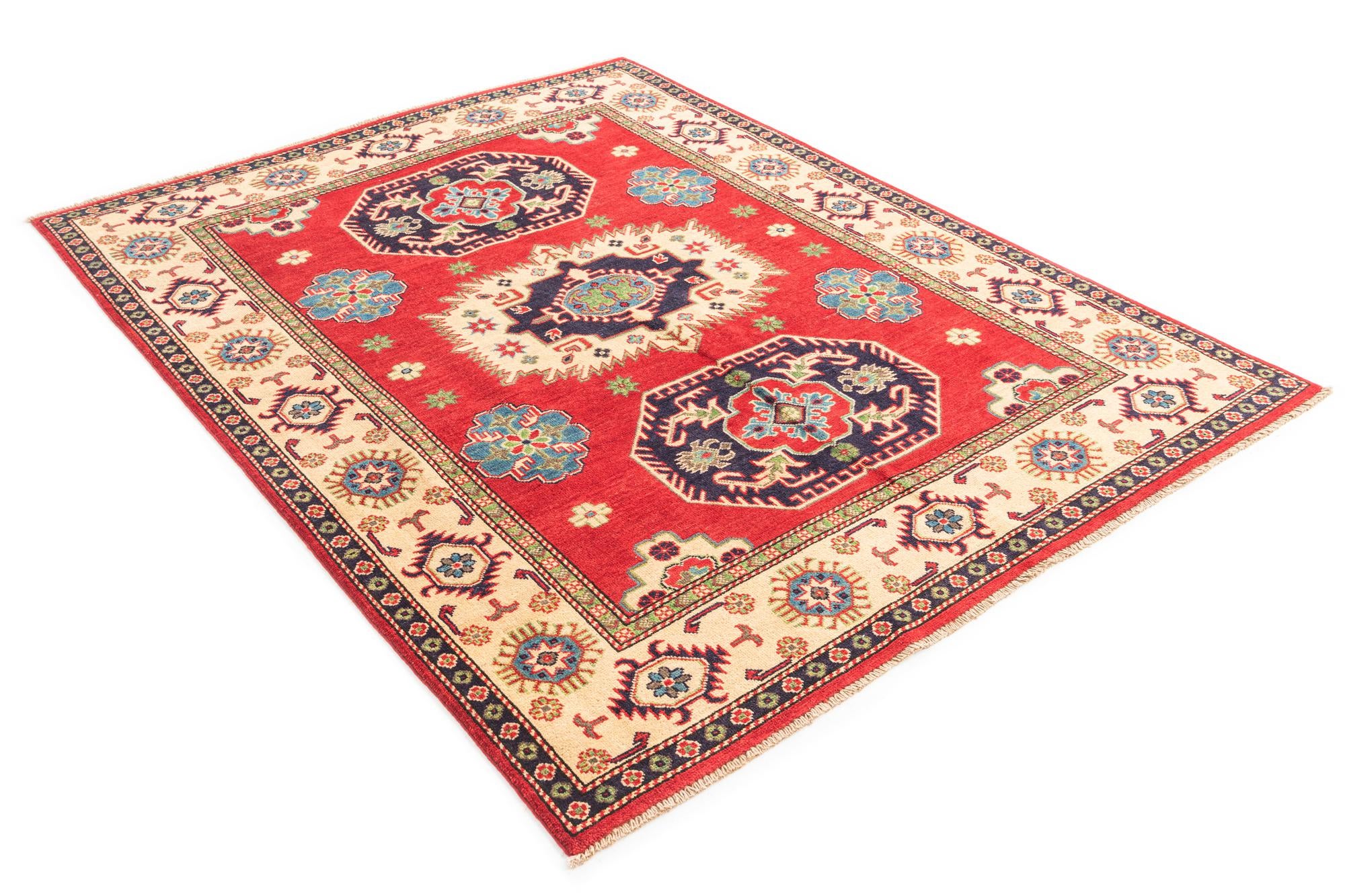 5' 1 x 6' 6 Hand Knotted Kazak Rug