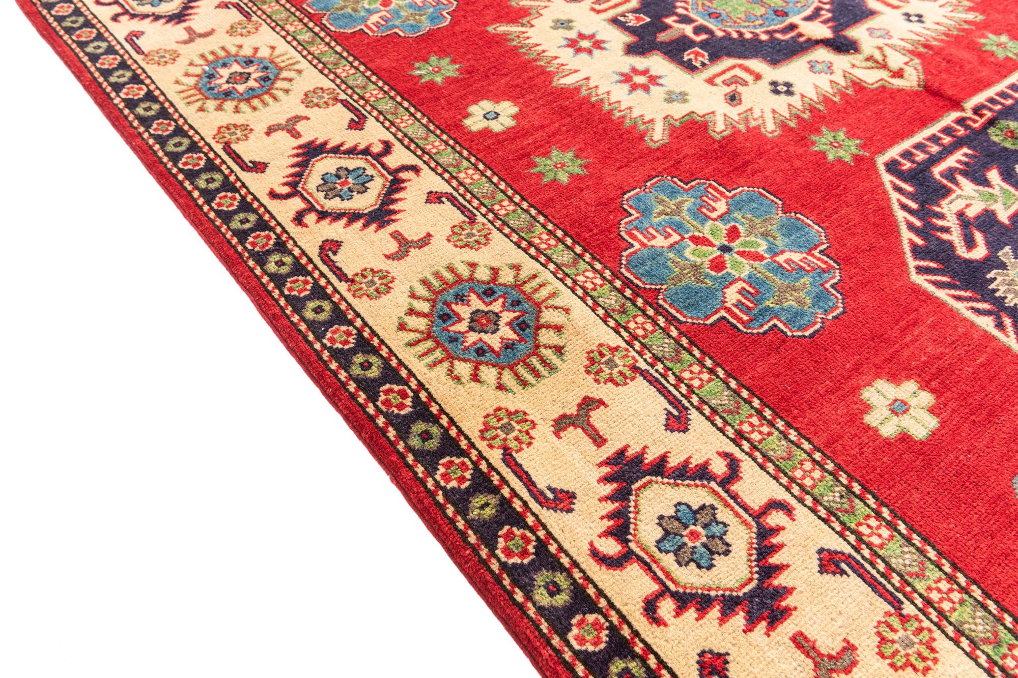 5' 1 x 6' 6 Hand Knotted Kazak Rug