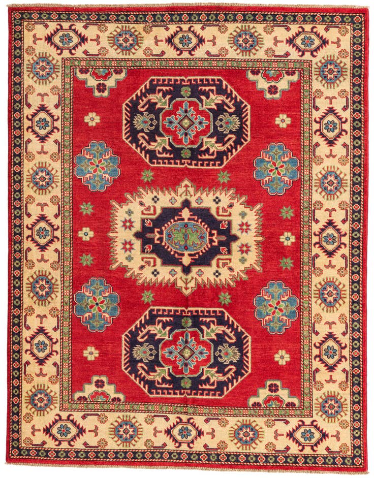 Detail image of 5' 1 x 6' 6 Hand Knotted Kazak Rug