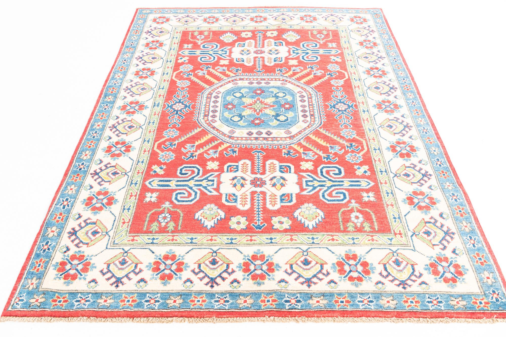 5' 1 x 6' 10 Hand Knotted Kazak Rug