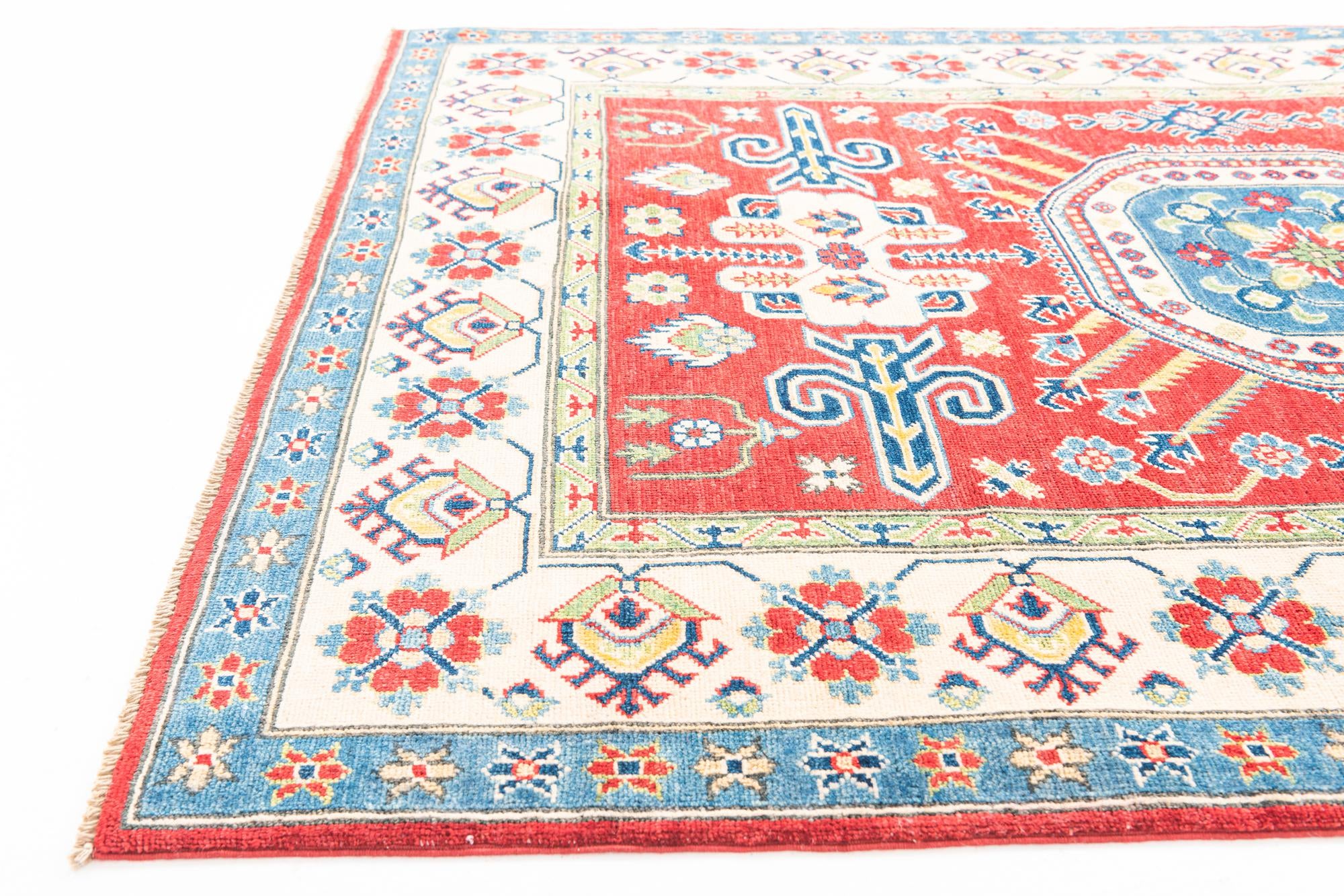 5' 1 x 6' 10 Hand Knotted Kazak Rug
