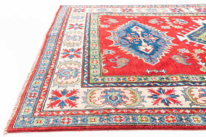 5' 7 x 8' 3 Hand Knotted Kazak Rug