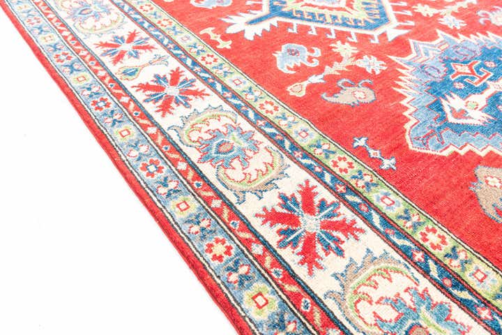 5' 7 x 8' 3 Hand Knotted Kazak Rug