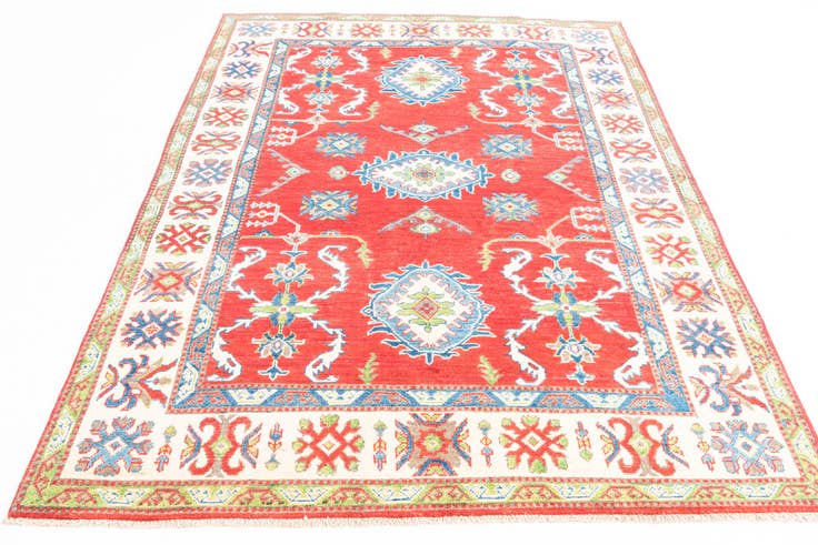 Detail image of 5' x 7' Hand Knotted Kazak Rug