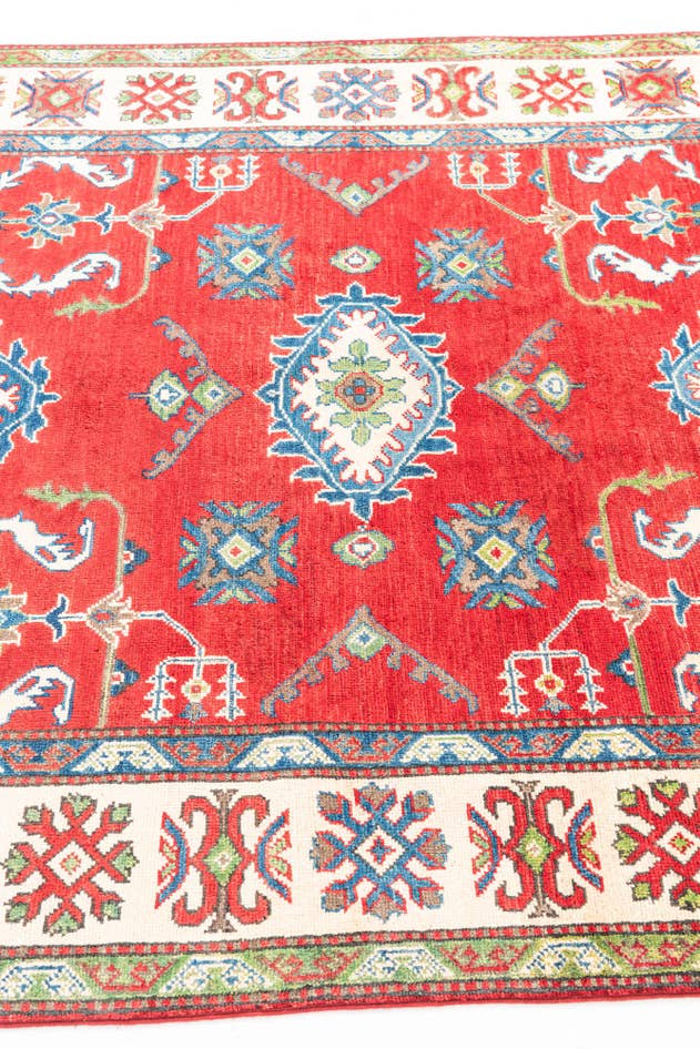 Detail image of 5' x 7' Hand Knotted Kazak Rug