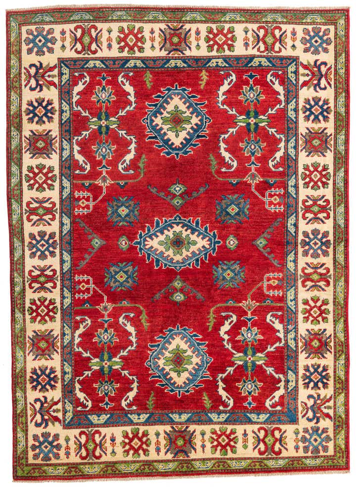 5' x 7' Hand Knotted Kazak Rug