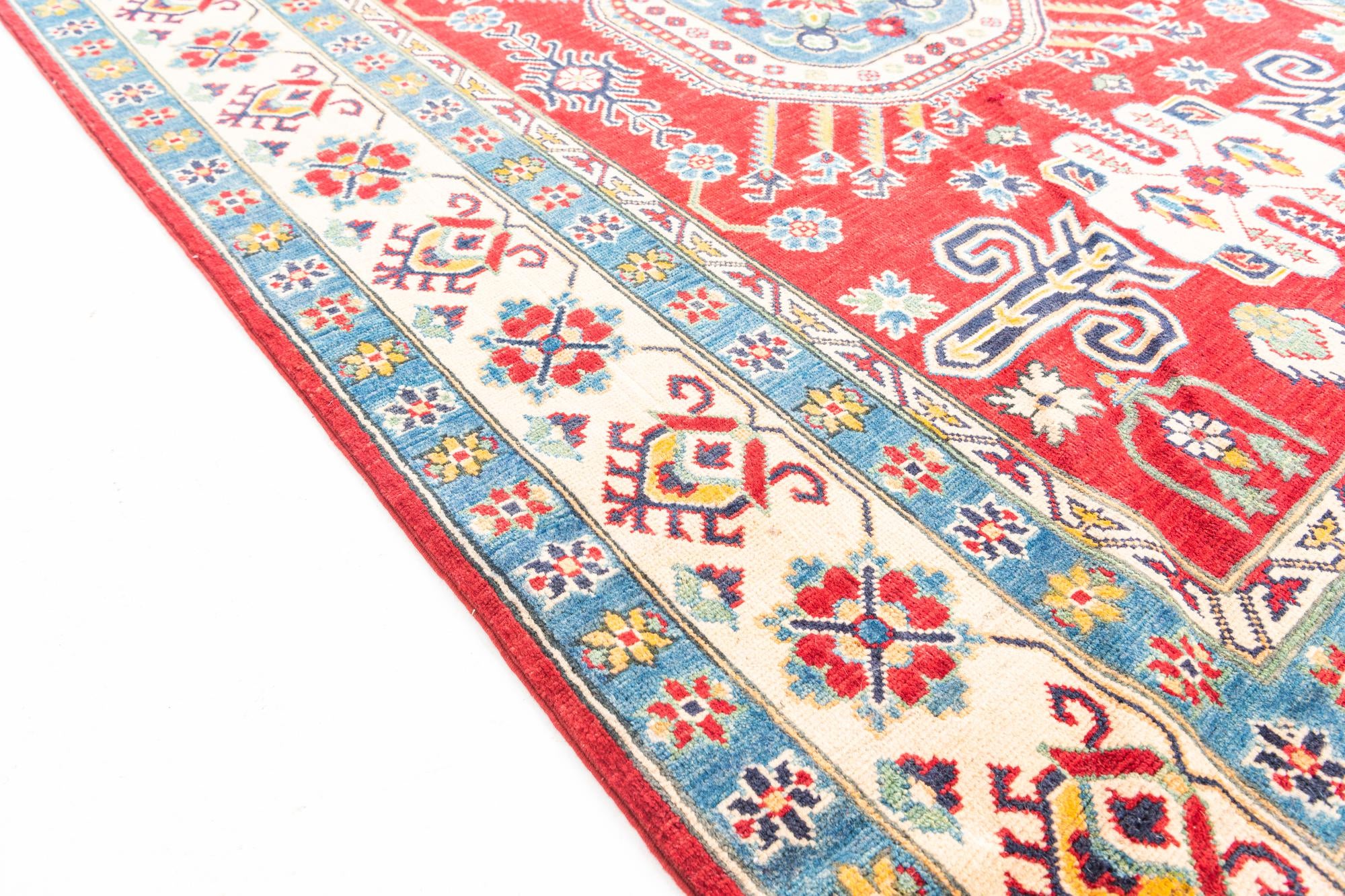 5' 9 x 8' 5 Hand Knotted Kazak Rug