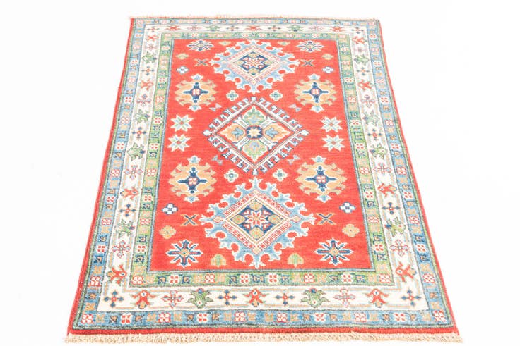 Detail image of 2' 8 x 4' 3 Hand Knotted Kazak Rug