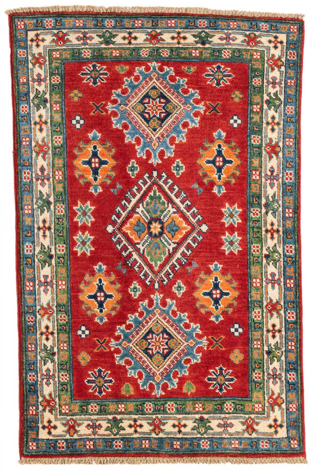 Detail image of 2' 8 x 4' 3 Hand Knotted Kazak Rug