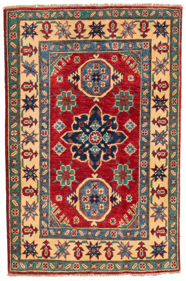 Detail image of 2' 9 x 4' 3 Hand Knotted Kazak Rug