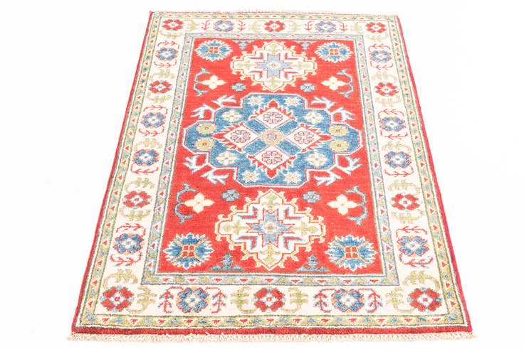 Detail image of 2' 8 x 4' Hand Knotted Kazak Rug