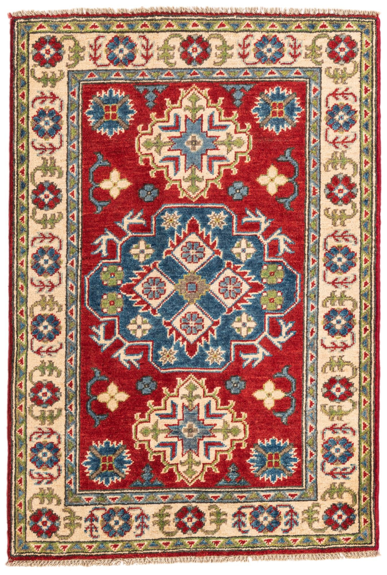 2' 8 x 4' Hand Knotted Kazak Rug