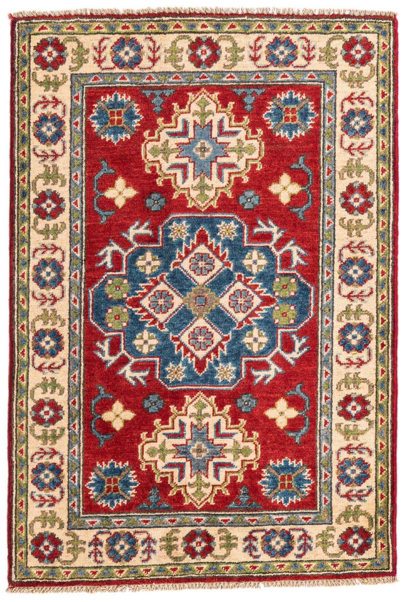 2' 8 x 4' Hand Knotted Kazak Rug