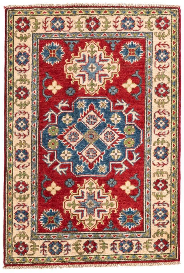 Detail image of 2' 8 x 4' Hand Knotted Kazak Rug