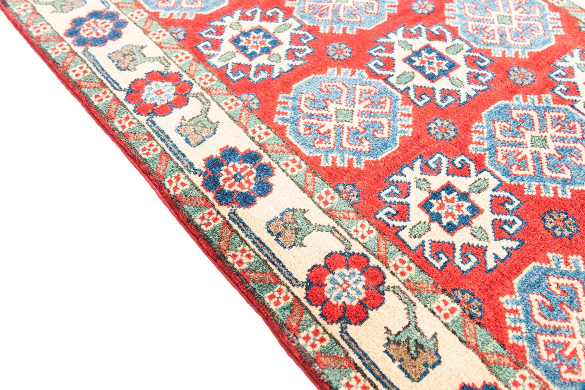 2' 9 x 4' Hand Knotted Kazak Rug