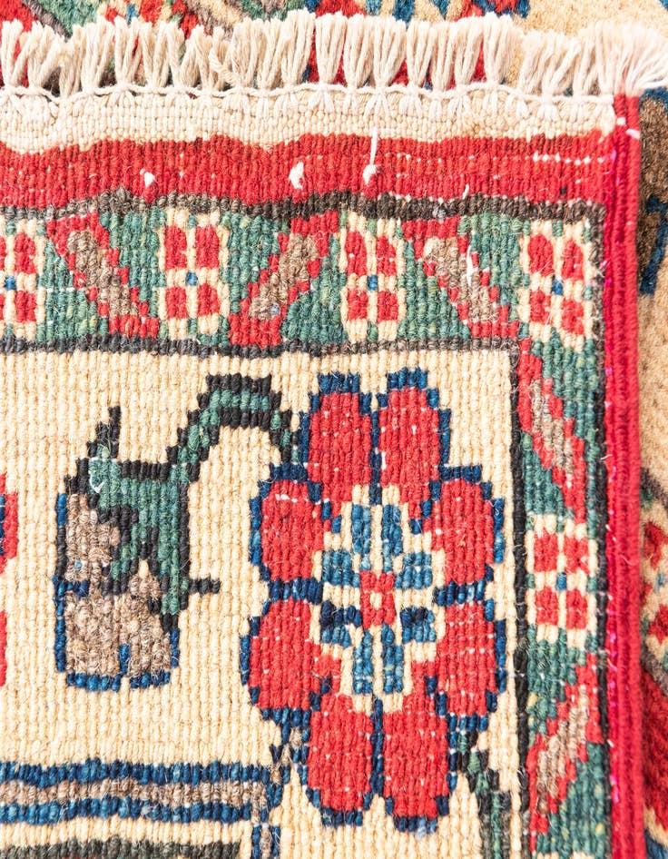 Detail image of 2' 9 x 4'  Hand Knotted Kazak Rug