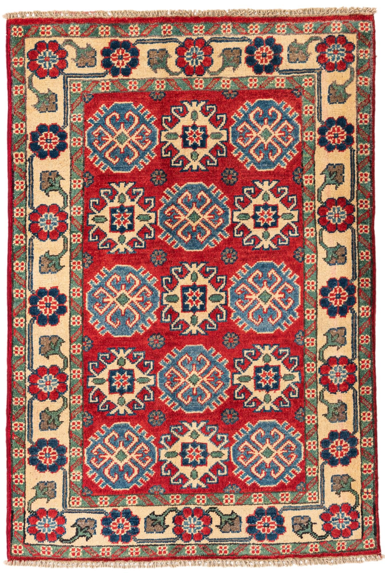 2' 9 x 4' Hand Knotted Kazak Rug
