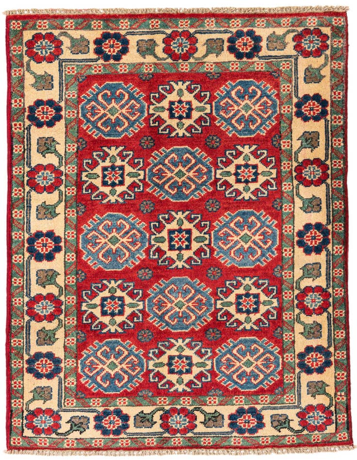 Detail image of 2' 9 x 4' Hand Knotted Kazak Rug