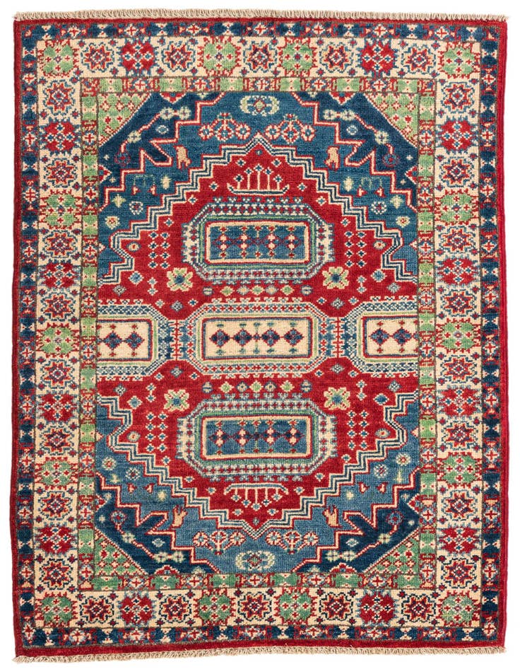 Detail image of 2' 10 x 4' 2 Hand Knotted Kazak Rug