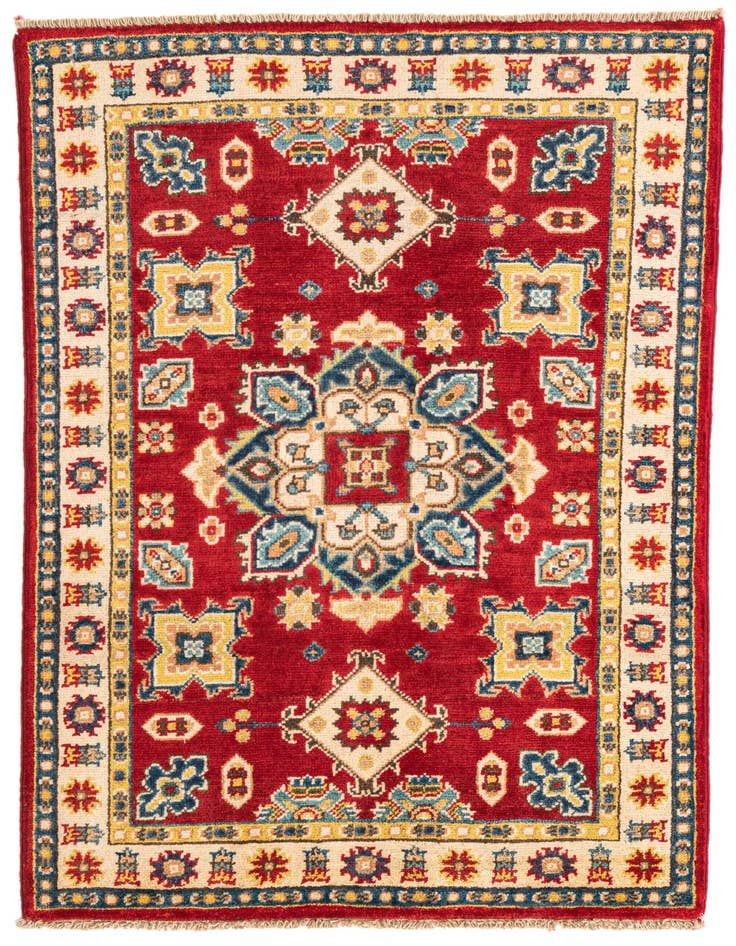 Detail image of 2' 8 x 4' Hand Knotted Kazak Rug