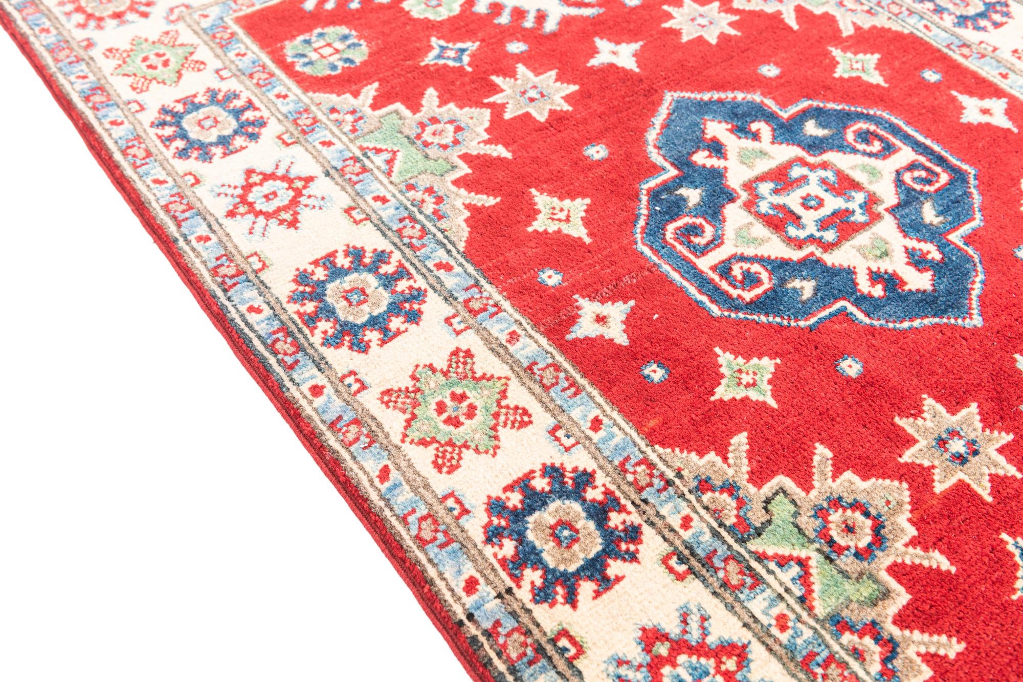 2' 9 x 4' 3 Hand Knotted Kazak Rug