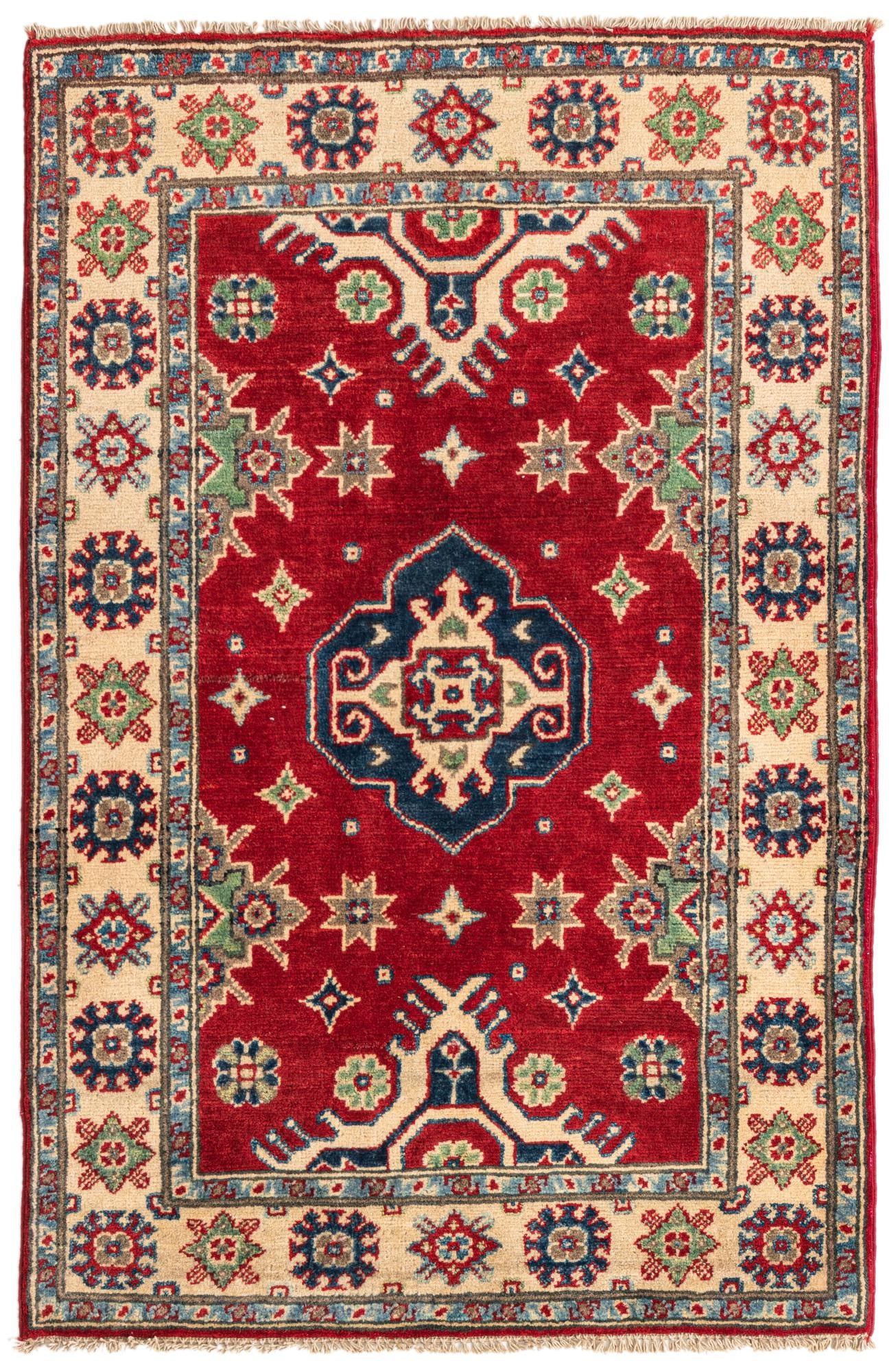 2' 9 x 4' 3 Hand Knotted Kazak Rug
