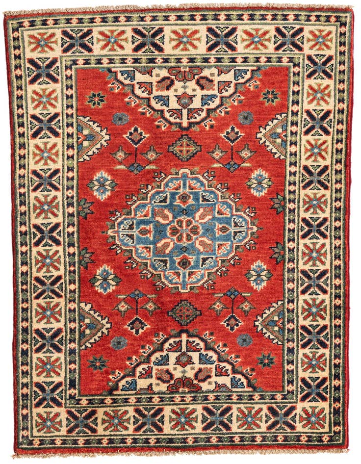 Detail image of 2' 8 x 4' 3 Hand Knotted Kazak Rug
