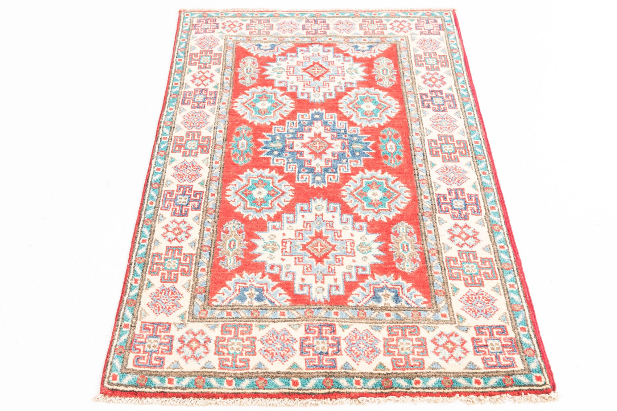 2' 7 x 4' 3 Hand Knotted Kazak Rug