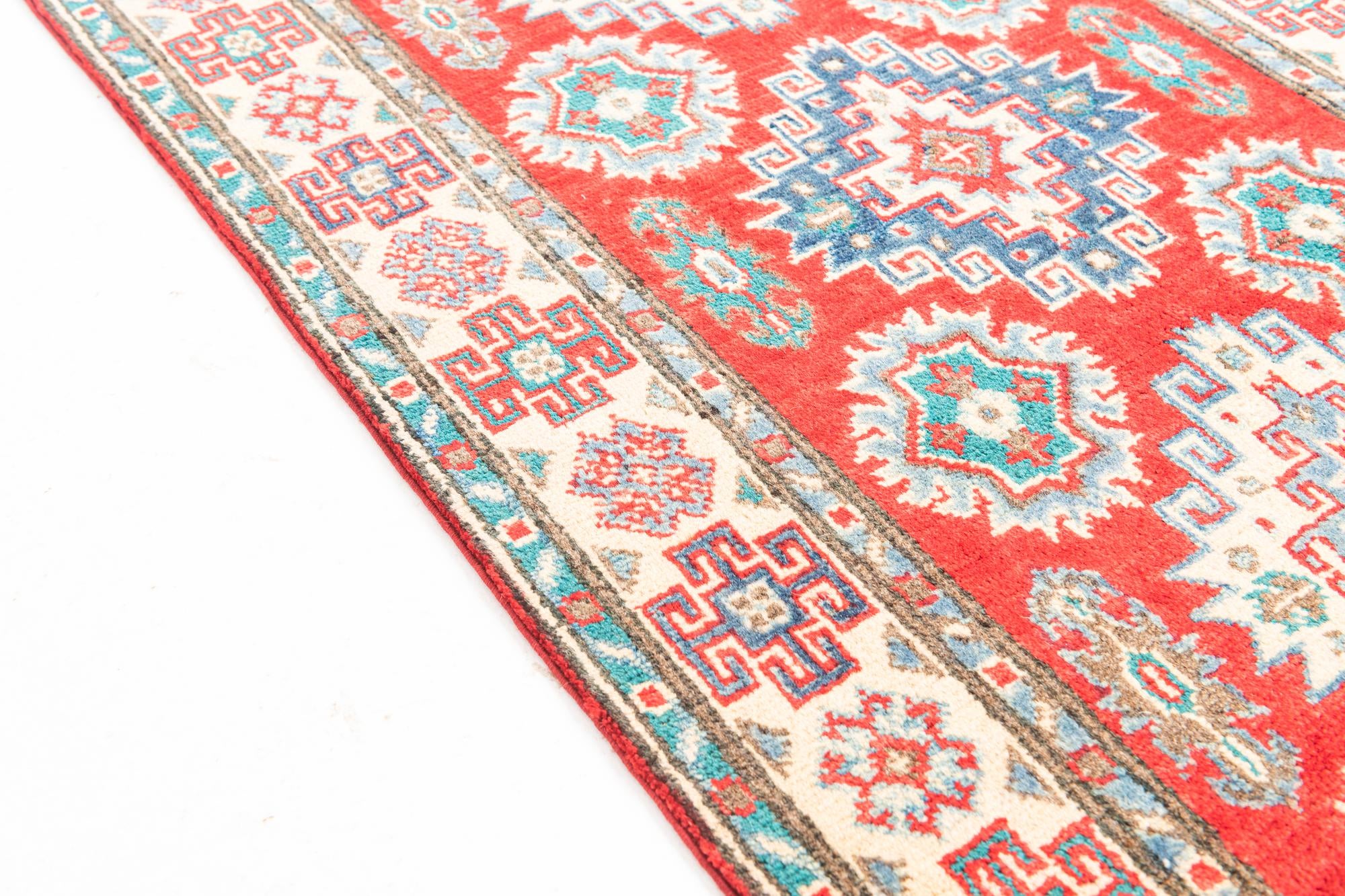 2' 7 x 4' 3 Hand Knotted Kazak Rug