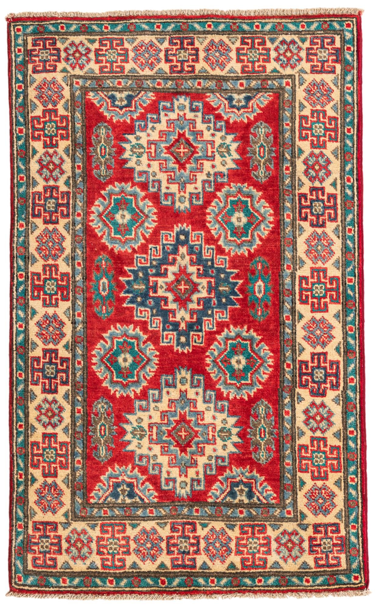2' 7 x 4' 3 Hand Knotted Kazak Rug
