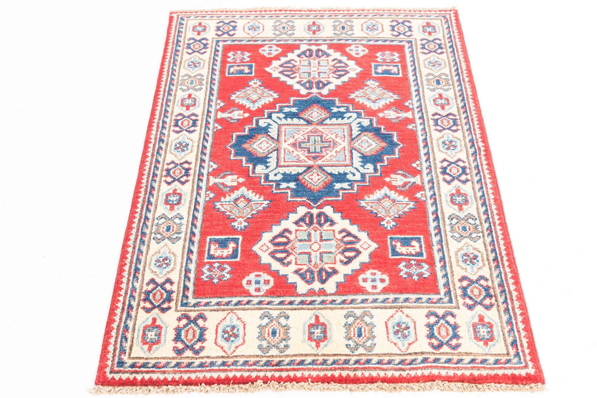 2' 8 x 4' Hand Knotted Kazak Rug