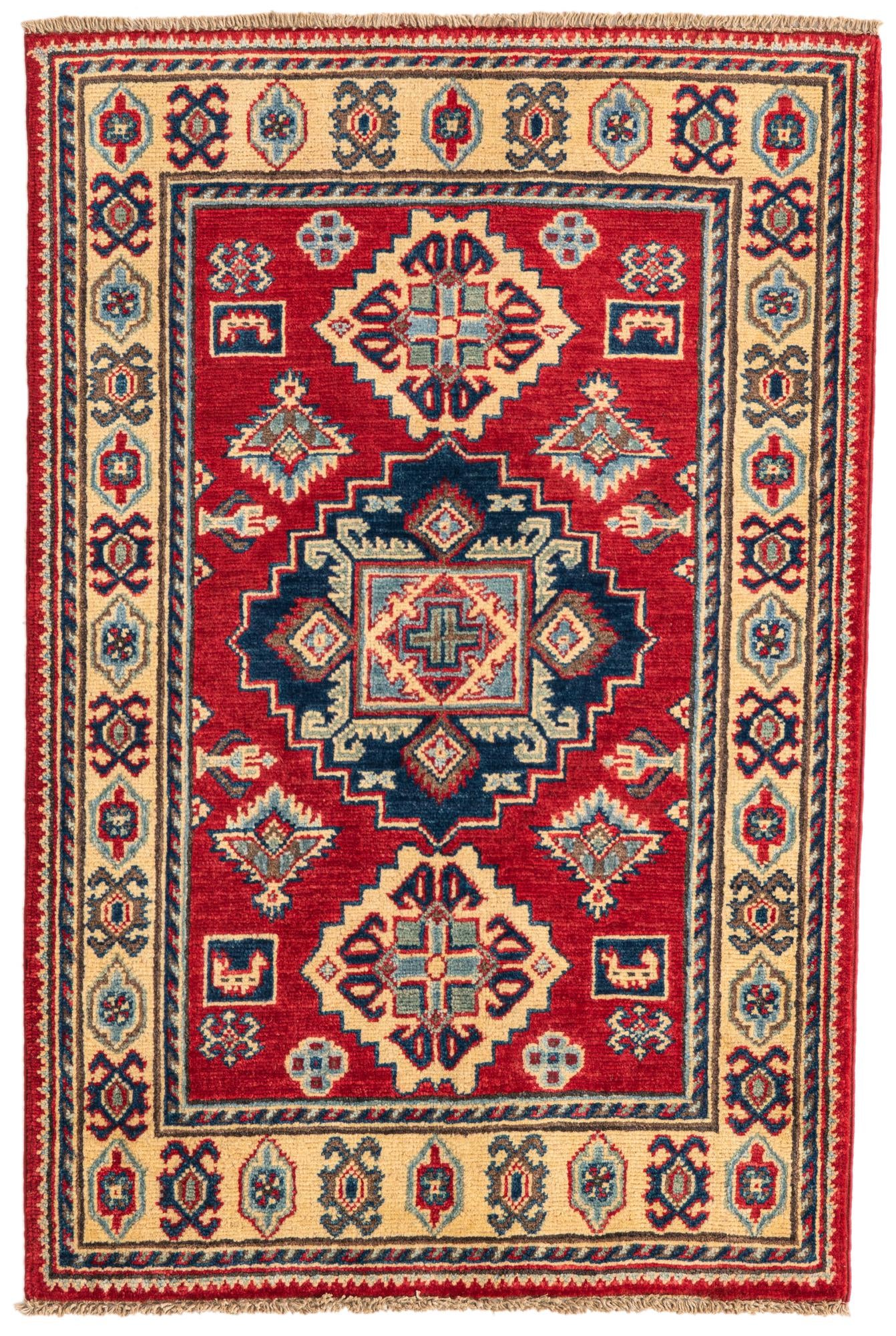2' 8 x 4' Hand Knotted Kazak Rug