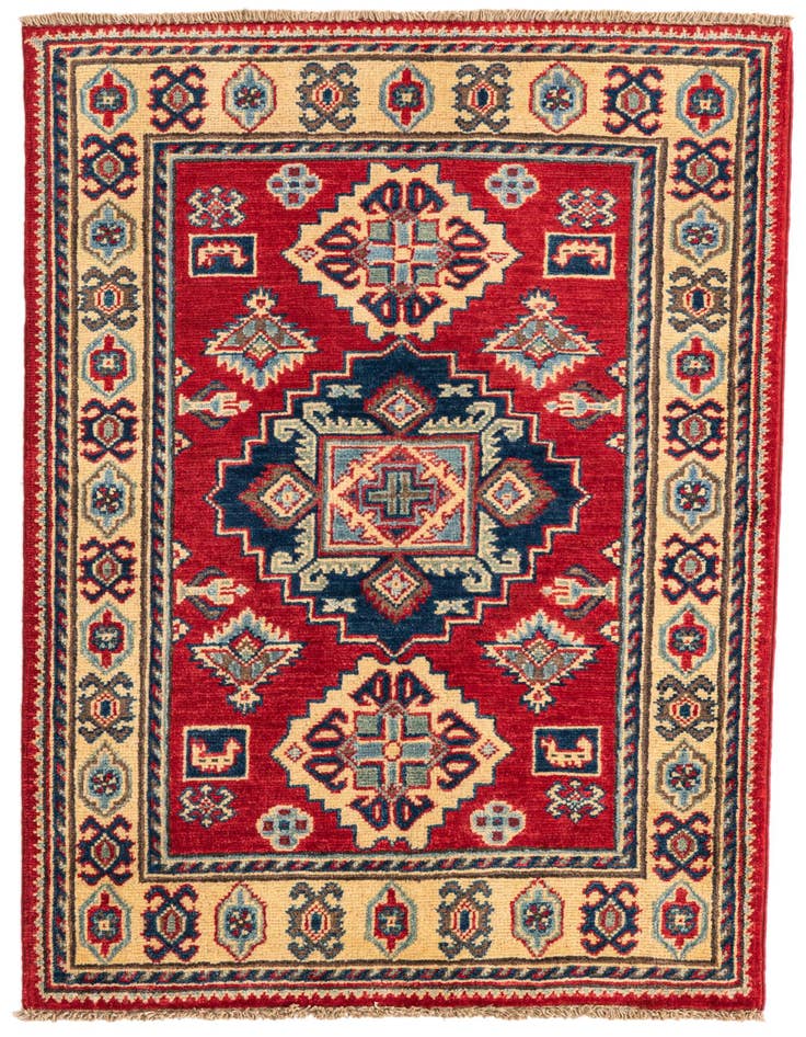 Detail image of 2' 8 x 4' Hand Knotted Kazak Rug
