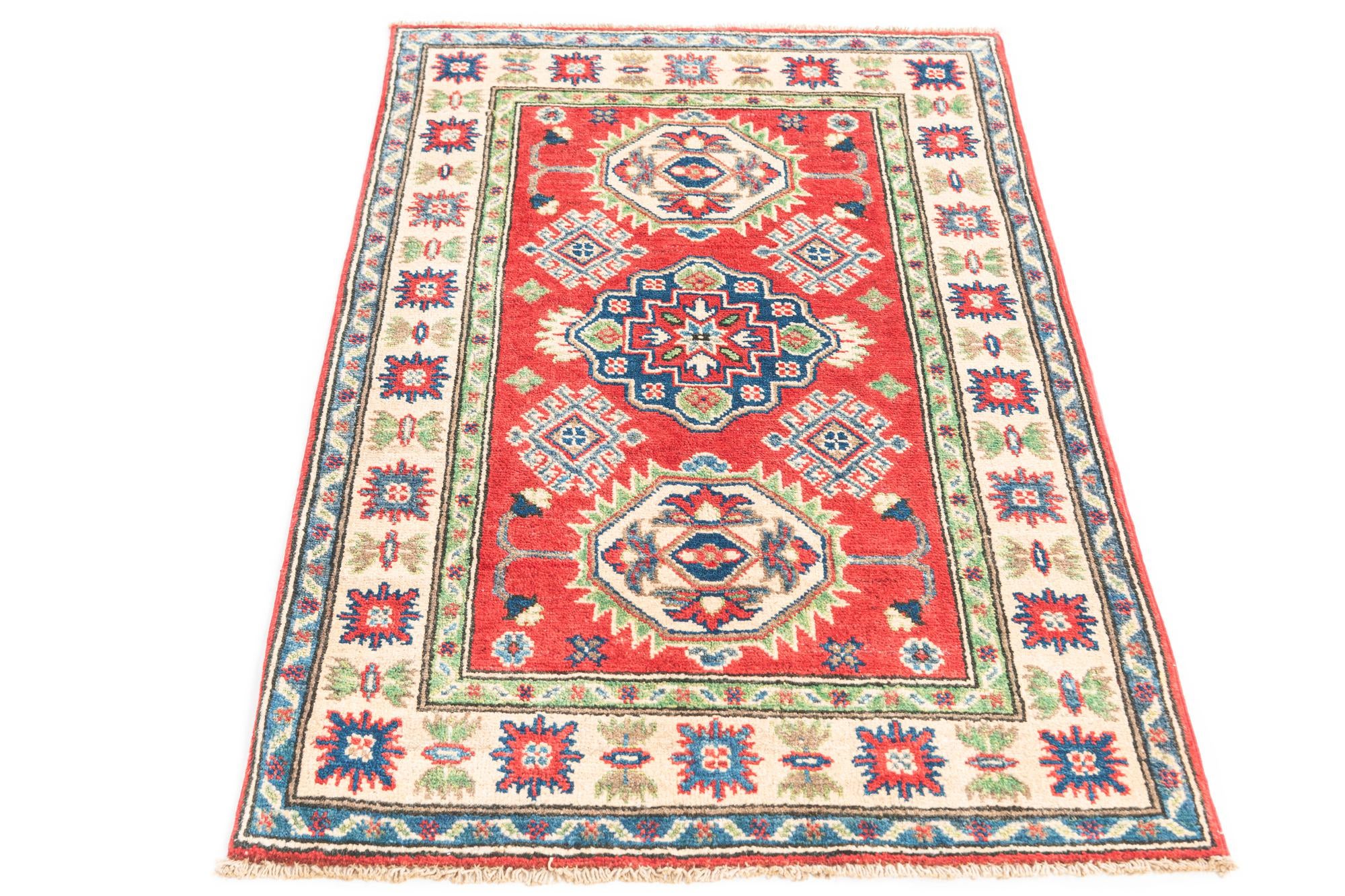 2' 7 x 4' 2 Hand Knotted Kazak Rug
