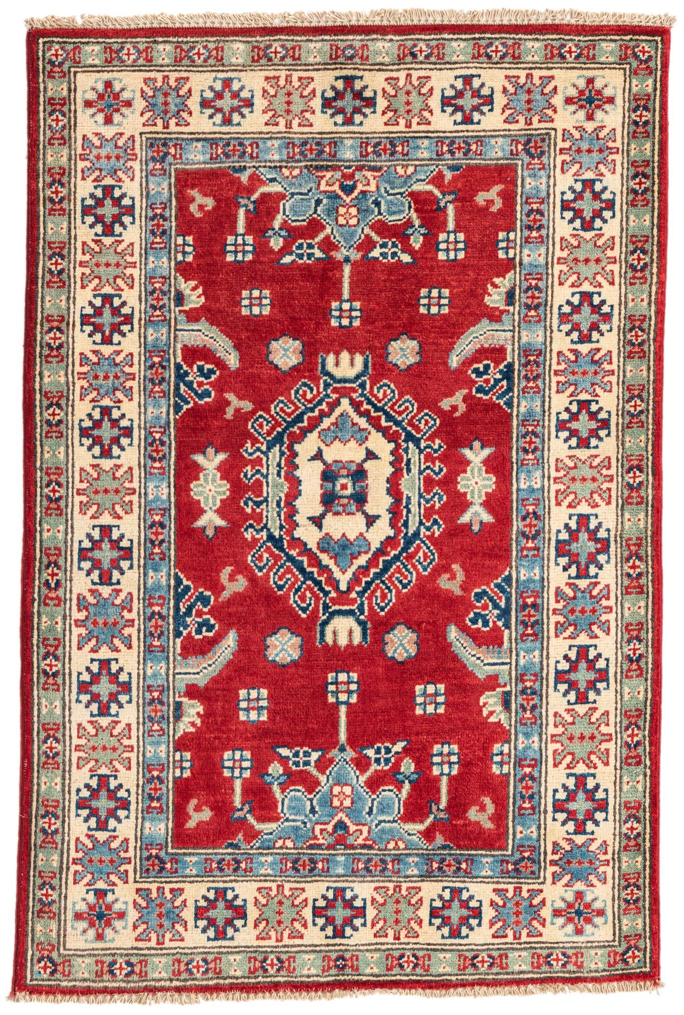 2' 9 x 4' 3 Hand Knotted Kazak Rug