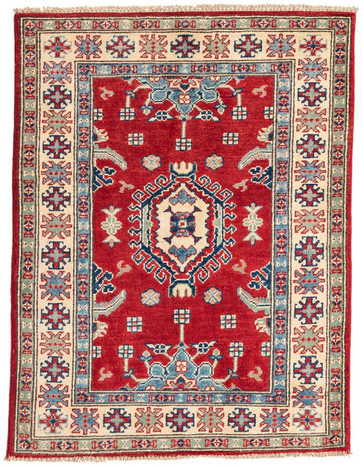 Detail image of 2' 9 x 4' 3 Hand Knotted Kazak Rug
