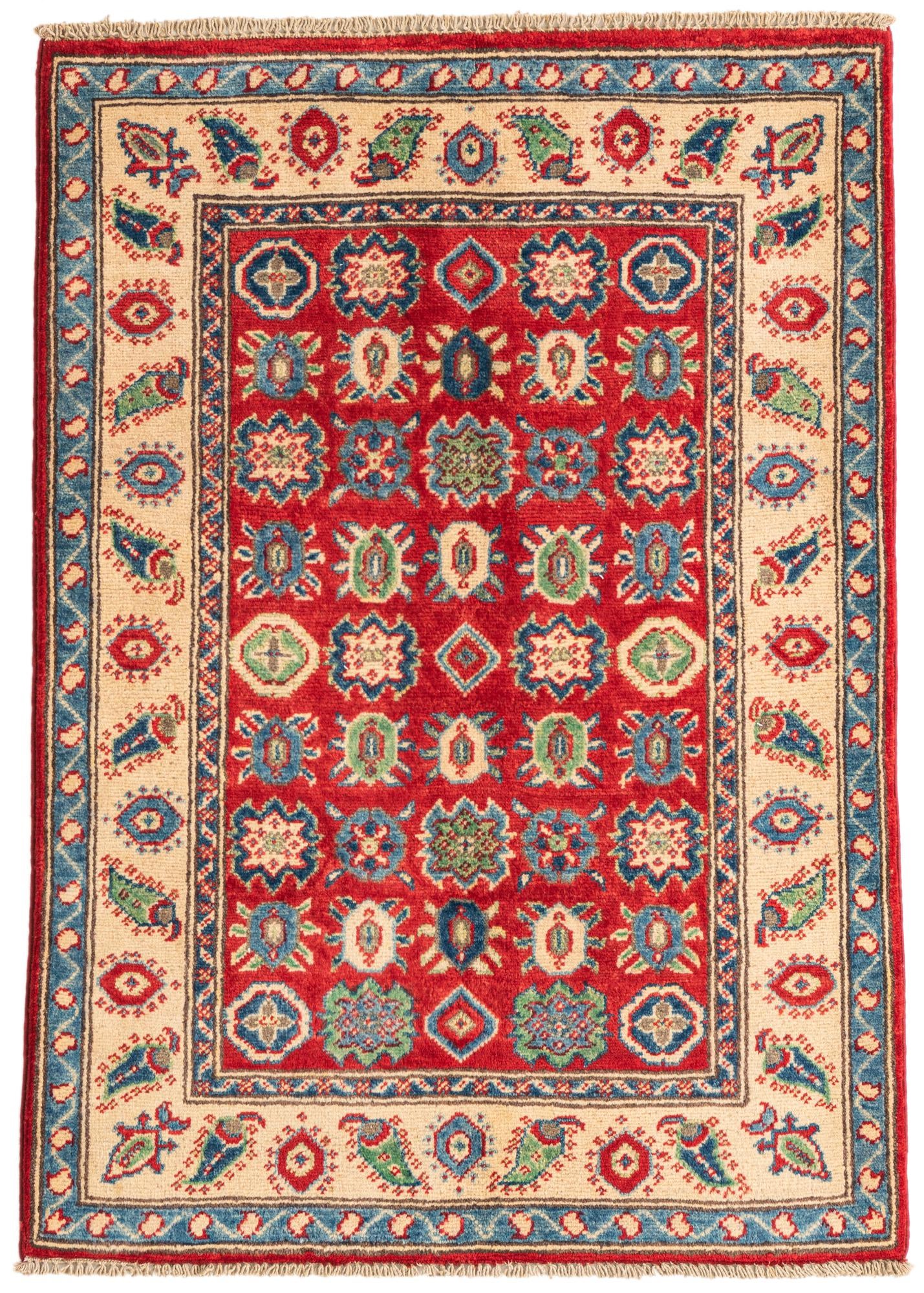 2' 9 x 4' Hand Knotted Kazak Rug