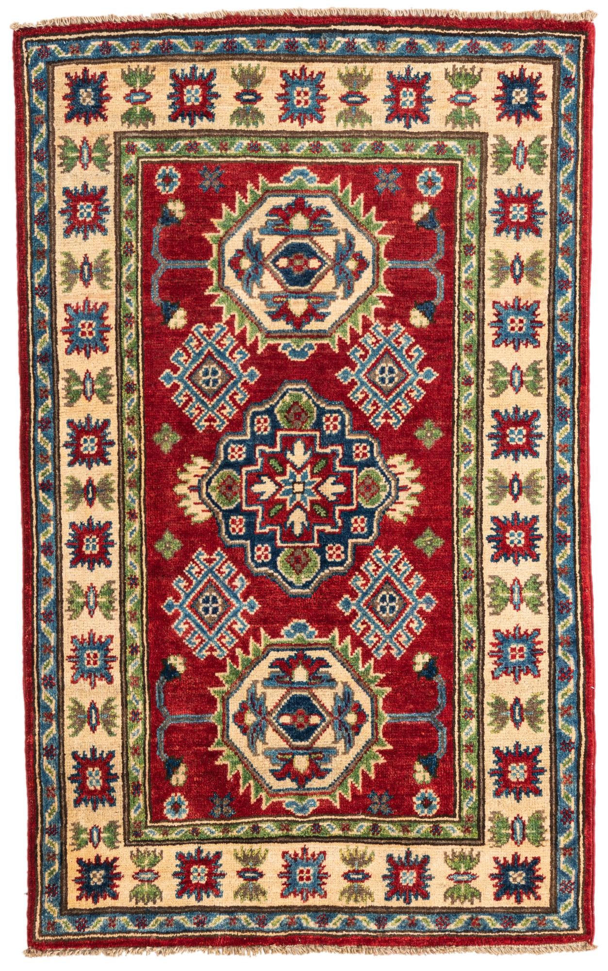 2' 7 x 4' 3 Hand Knotted Kazak Rug
