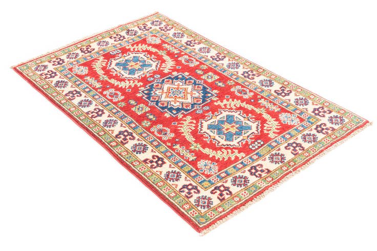 Detail image of 2' 7 x 4' Hand Knotted Kazak Rug