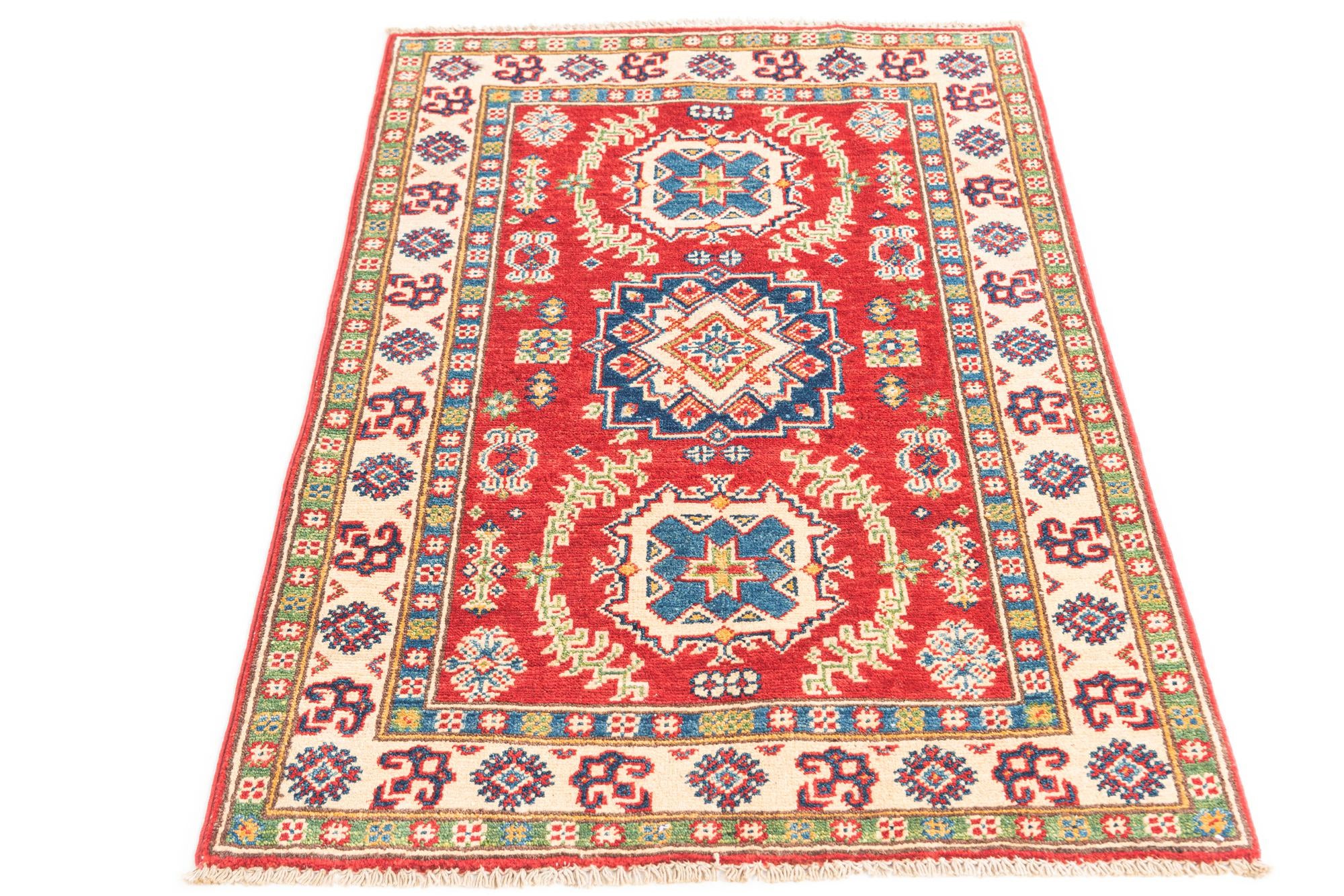 2' 7 x 4' Hand Knotted Kazak Rug