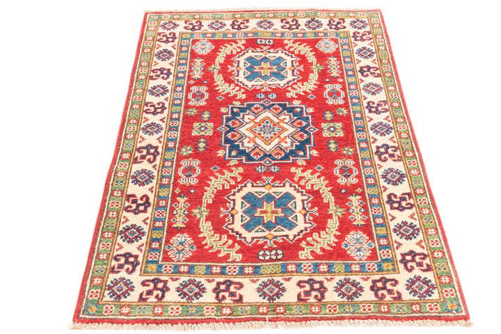 2' 7 x 4' Hand Knotted Kazak Rug