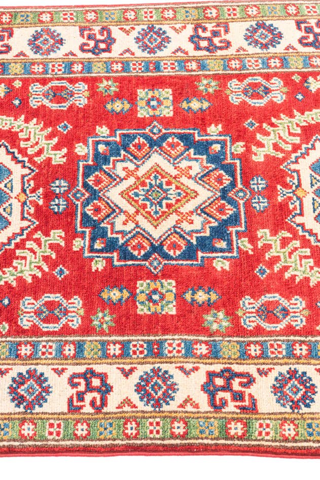 Detail image of 2' 7 x 4' Hand Knotted Kazak Rug