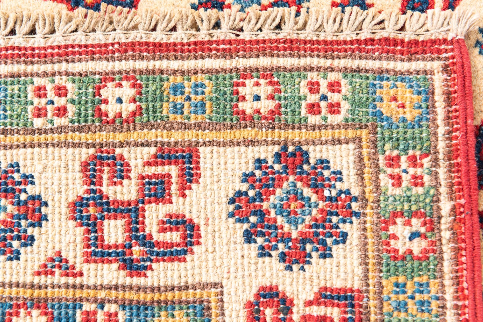 2' 7 x 4' Hand Knotted Kazak Rug