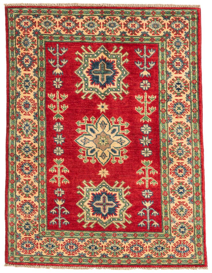 Detail image of 2' 8 x 4' 2 Hand Knotted Kazak Rug