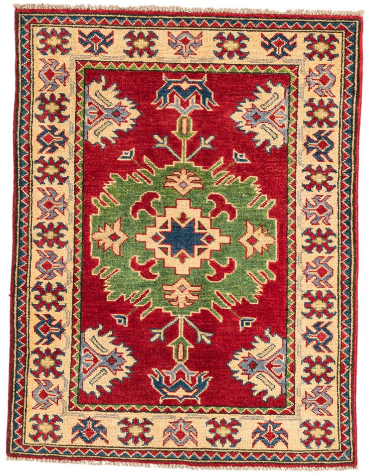 Detail image of 2' 7 x 4' 1 Hand Knotted Kazak Rug