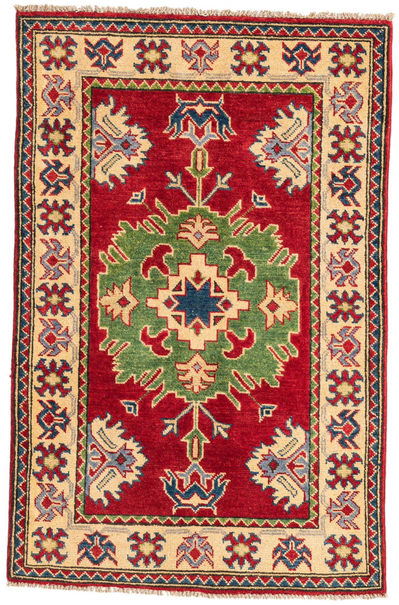 2' 7 x 4' 1 Hand Knotted Kazak Rug