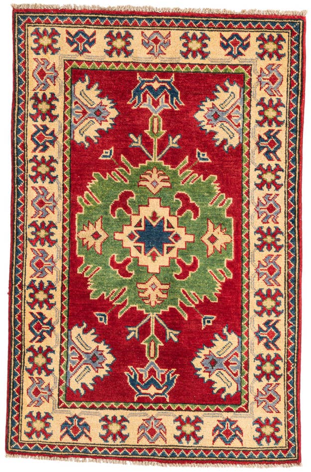 Detail image of 2' 7 x 4' 1 Hand Knotted Kazak Rug