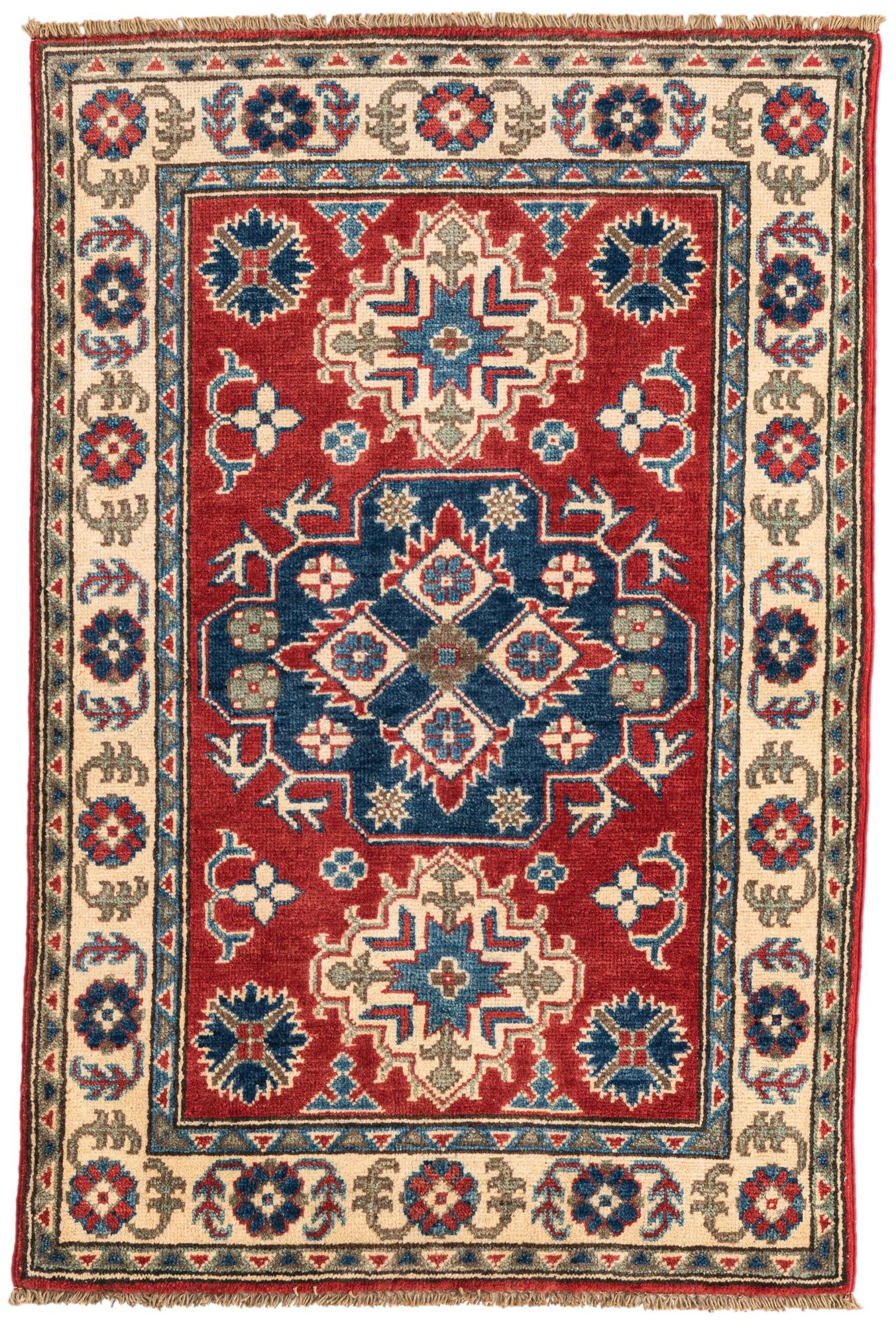 2' 8 x 4' Hand Knotted Kazak Rug