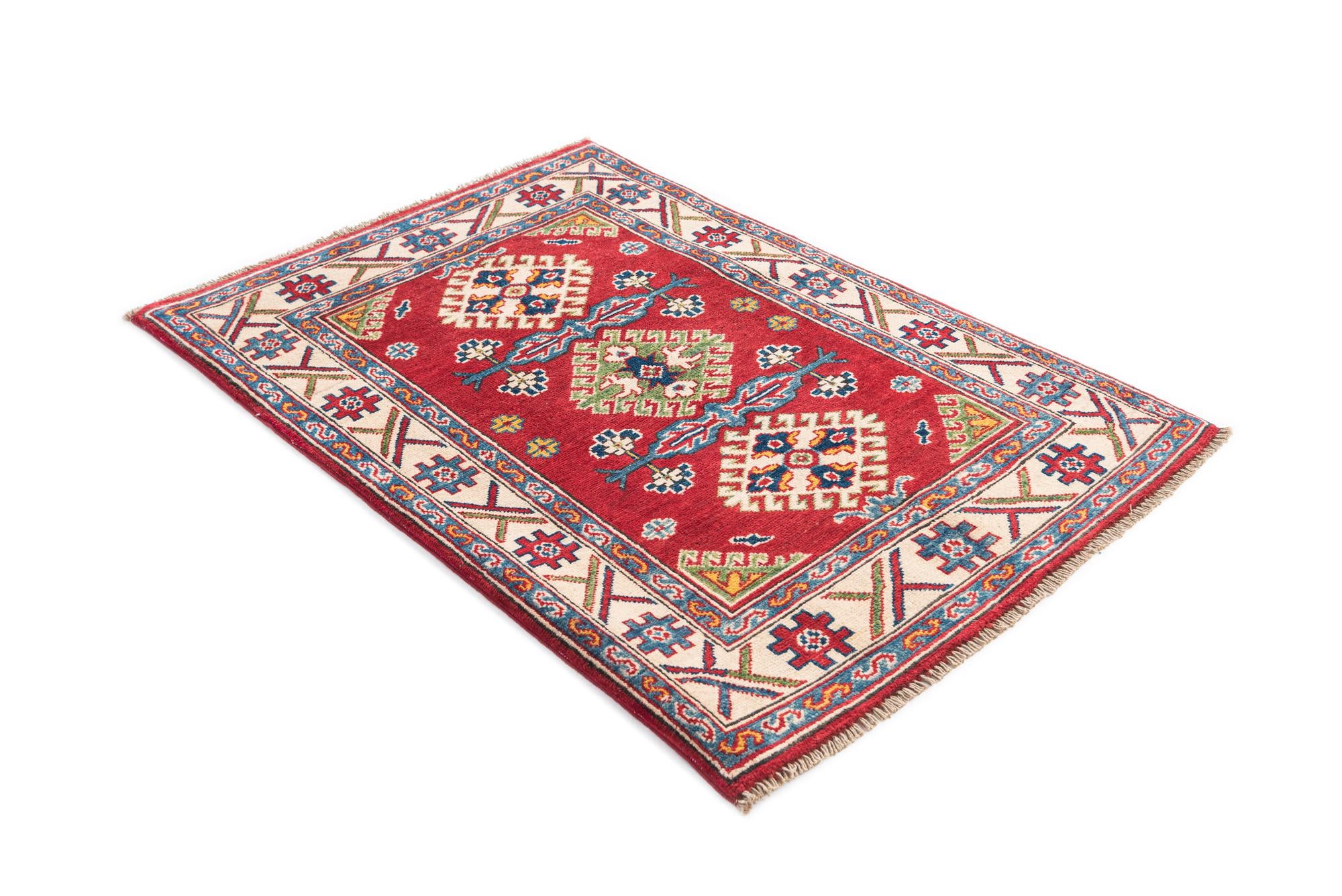2' 10 x 4' Hand Knotted Kazak Rug