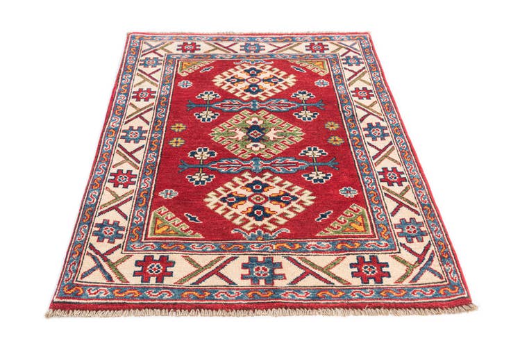 Detail image of 2' 10 x 4' Hand Knotted Kazak Rug